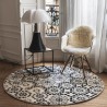 Tapis Berbère Rond Tanger Noir et Blanc x160cm par Edito Tapis Berbère Rond Tanger Noir et Blanc x160cm par Edito