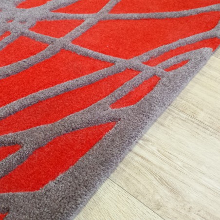 Tapis Rouge Brainstorm par Esprit Home en laine Tapis Rouge Brainstorm par Esprit Home en laine