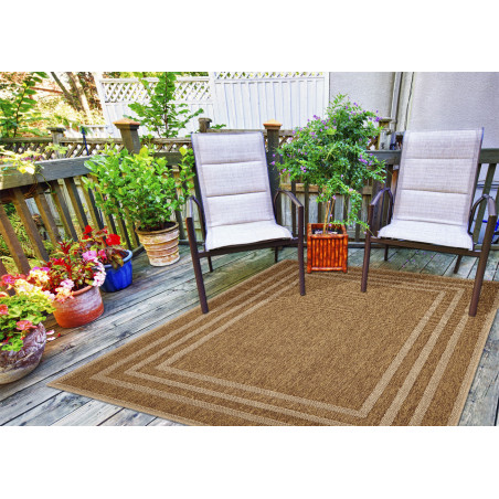 Tapis d'Extérieur Collection Natural Border Beige Tapis d'Extérieur Collection Natural Border Beige