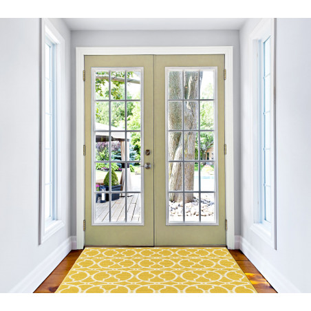 Tapis d'Extérieur Collection Vitaminic Interlaced Jaune Tapis d'Extérieur Collection Vitaminic Interlaced Jaune