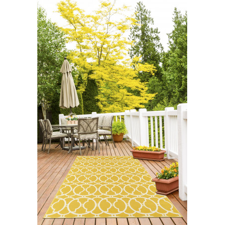 Tapis d'Extérieur Collection Vitaminic Interlaced Jaune Tapis d'Extérieur Collection Vitaminic Interlaced Jaune