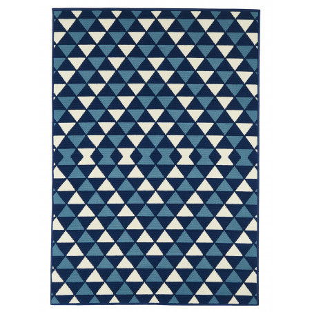 Tapis d'Extérieur Collection Coastal Living Triangles Navy Tapis d'Extérieur Collection Coastal Living Triangles Navy