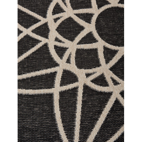 Tapis d'Extérieur Collection Skandi Look Tondo Ecru Black Tapis d'Extérieur Collection Skandi Look Tondo Ecru Black