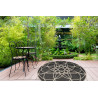 Tapis d'Extérieur Collection Skandi Look Tondo Ecru Black Tapis d'Extérieur Collection Skandi Look Tondo Ecru Black