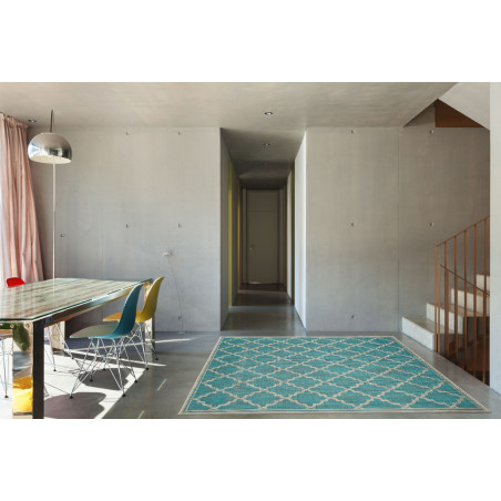 Tapis d'Extérieur Collection Contemporary Intreccio Turquoise Tapis d'Extérieur Collection Contemporary Intreccio Turquoise