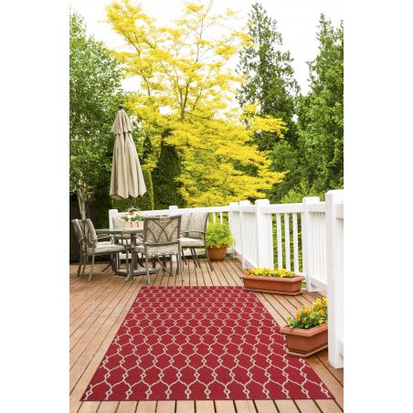 Tapis d'Extérieur Collection Vitaminic Trellis Rouge Tapis d'Extérieur Collection Vitaminic Trellis Rouge