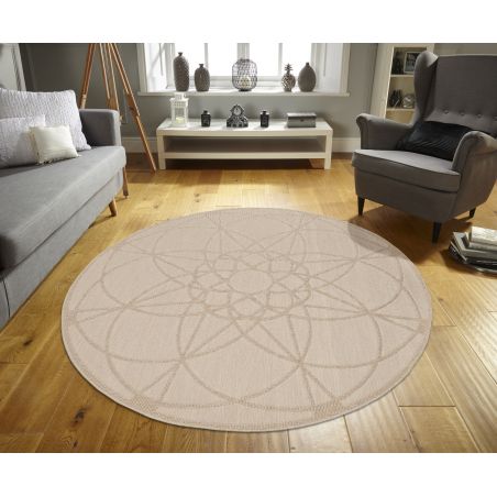 Tapis d'Extérieur Collection Skandi Look Tondo Ecru Tapis d'Extérieur Collection Skandi Look Tondo Ecru