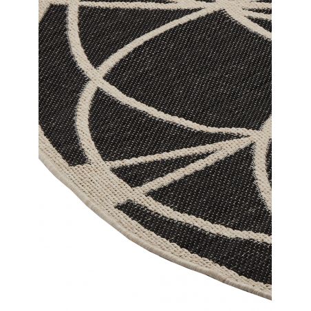 Tapis d'Extérieur Collection Skandi Look Tondo Ecru Black Tapis d'Extérieur Collection Skandi Look Tondo Ecru Black