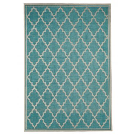 Tapis d'Extérieur Collection Contemporary Intreccio Turquoise Tapis d'Extérieur Collection Contemporary Intreccio Turquoise