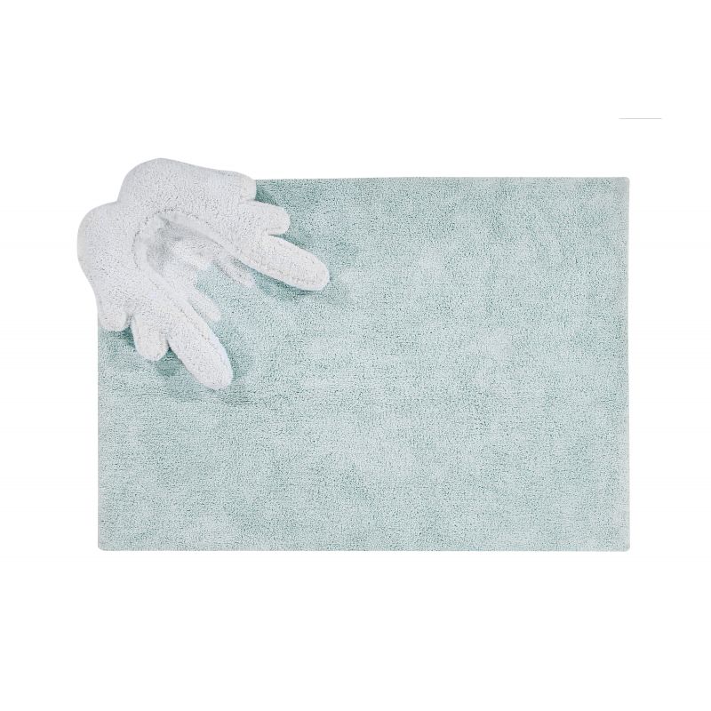 Tapis Lavable Puffy Wings Bleu Clair