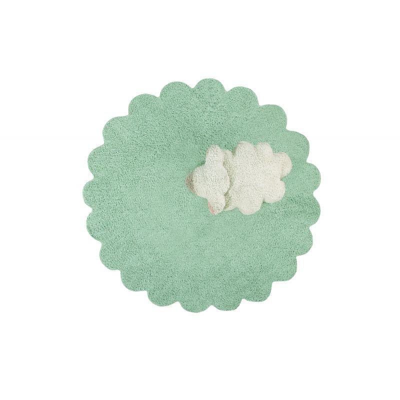 Tapis Lavable Puffy Sheep Vert Tropical - LORENA CANALS