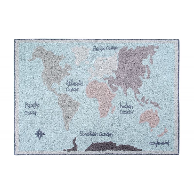 Tapis Lavable Vintage Map