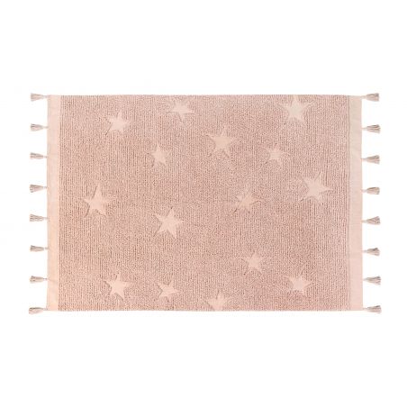 Tapis Lavable Hippy Stars Aqua Rose Tapis Lavable Hippy Stars Aqua Rose