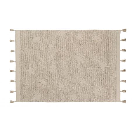 Tapis Lavable Hippy Stars Aqua Beige Tapis Lavable Hippy Stars Aqua Beige