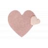 Tapis coeur Lavable Puffy Love Rose