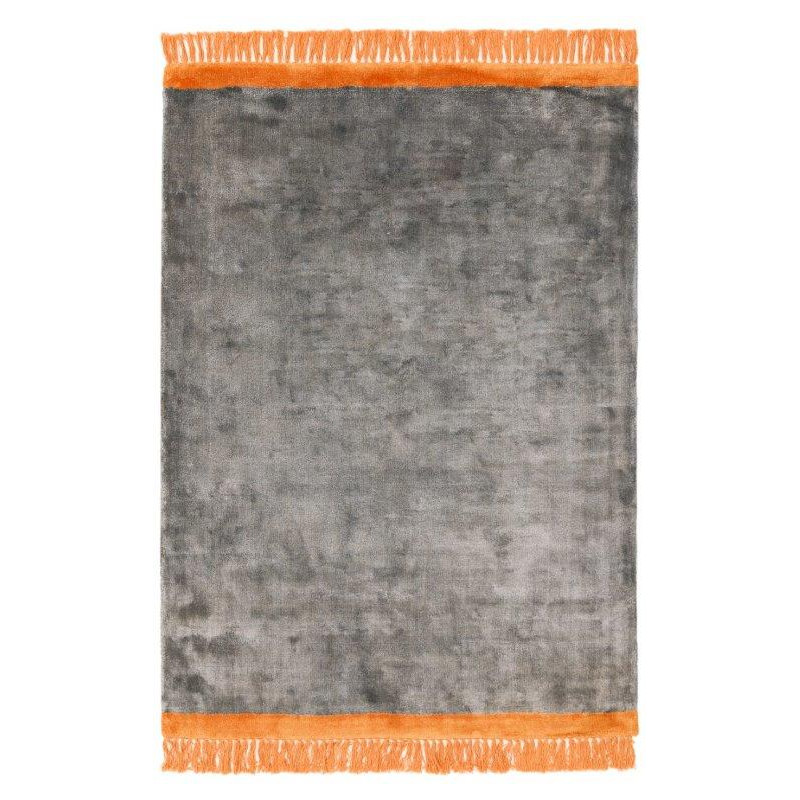 Tapis moderne Mekong gris et orange