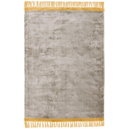 Tapis moderne Mekong argent et moutarde