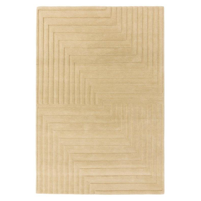 Tapis design original Motif 3D Pure laine nouvelle Zélande Léna naturel - JOSEPH LEBON