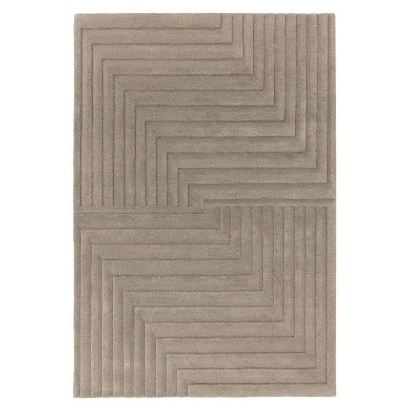 Tapis design original Motif 3D Pure laine nouvelle Zélande moderne Léna argent - JOSEPH LEBON