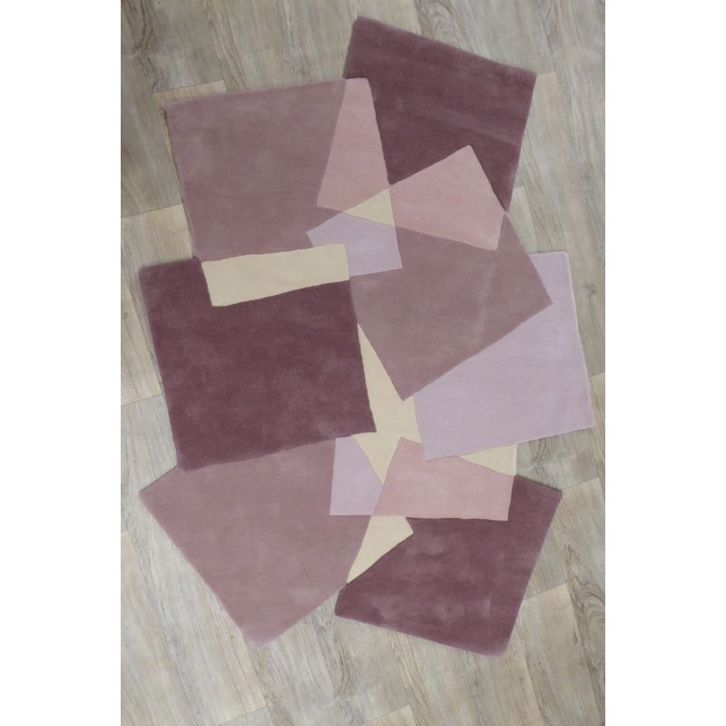 Tapis de salon en laine Original Pebbles Rose - ANGELO