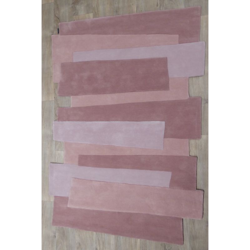 Tapis Contemporain Pebbles rose - ANGELO