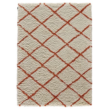 Tapis en Laine crème et orange Zagora Tapis en Laine crème et orange Zagora