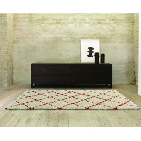 Tapis en Laine crème et orange Zagora Tapis en Laine crème et orange Zagora