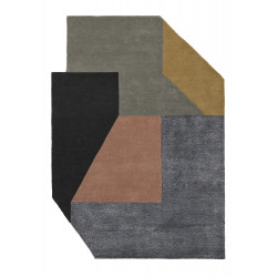 Tapis de salon scandinave forme originale Alton Pastel