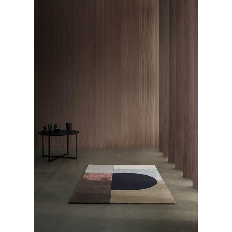 Tapis de salon vilja bordeaux forme rectangulaire