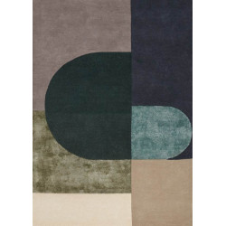 Tapis de salon rectangulaire vilja green