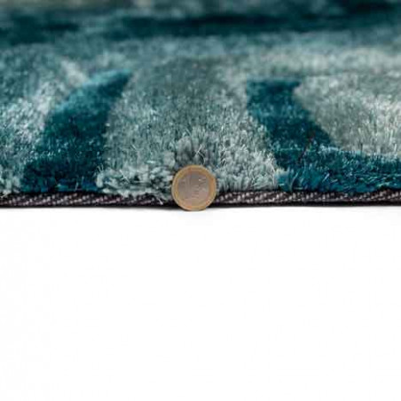 Tapis Design Hexagon Bleu Canard Tapis Design Hexagon Bleu Canard