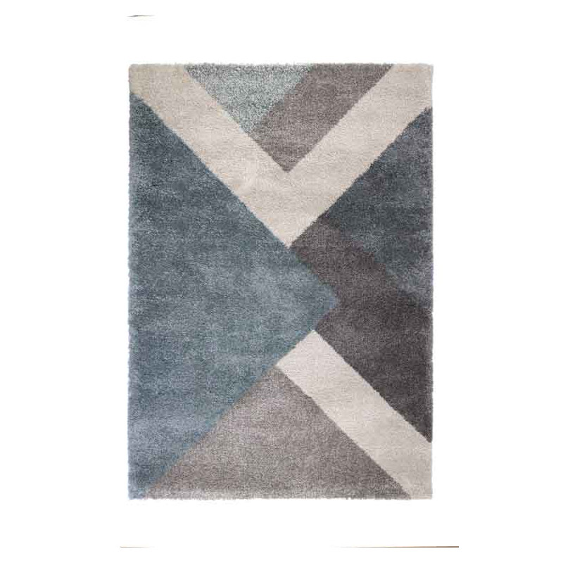 Tapis design géométrique bleu dakari Zula - FLAIR RUGS
