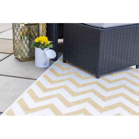 Tapis d'Extérieur Collection Florence Alfresco Trieste Jaune Tapis d'Extérieur Collection Florence Alfresco Trieste Jaune