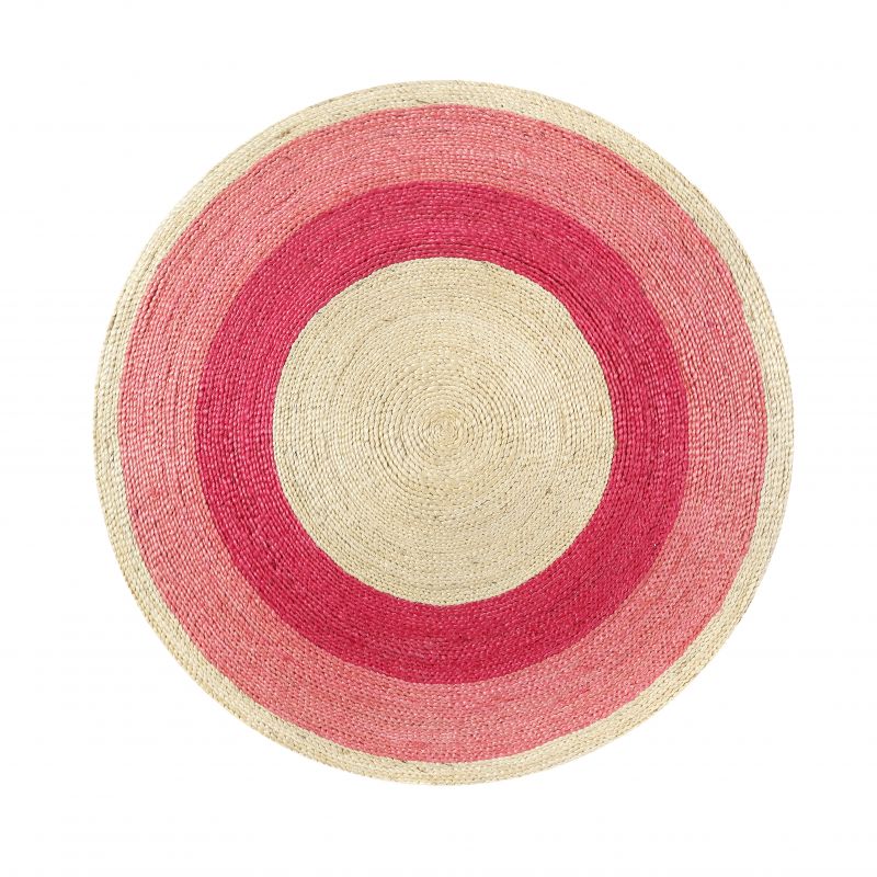 Tapis Rond Beach House rose