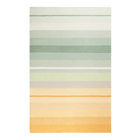 Tapis Design Raise Kelim orange et vert Tapis Design Raise Kelim orange et vert