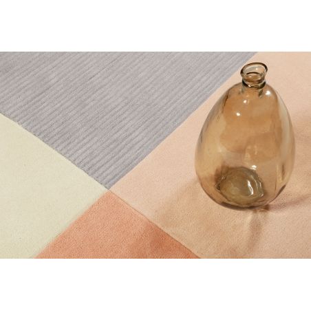 Tapis Rond Harlem orange et gris Tapis Rond Harlem orange et gris