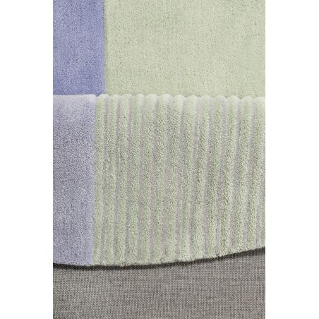 Tapis Rond Harlem bleu et vert Tapis Rond Harlem bleu et vert