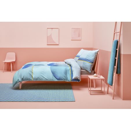 Tapis Design Vel Kelim bleu et vert Tapis Design Vel Kelim bleu et vert