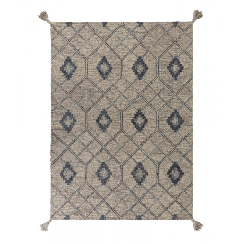 Tapis Design Géométrique Nappe Diego gris