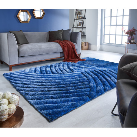 Tapis Design Furrow Bleu Tapis Design Furrow Bleu