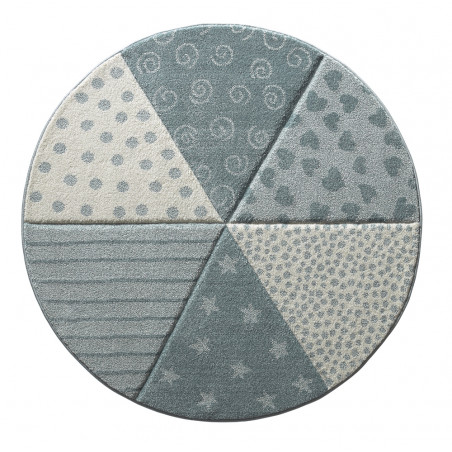 Tapis pour enfant Canon rond Bleu Tapis pour enfant Canon rond Bleu