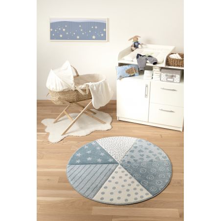 Tapis pour enfant Canon rond Bleu Tapis pour enfant Canon rond Bleu