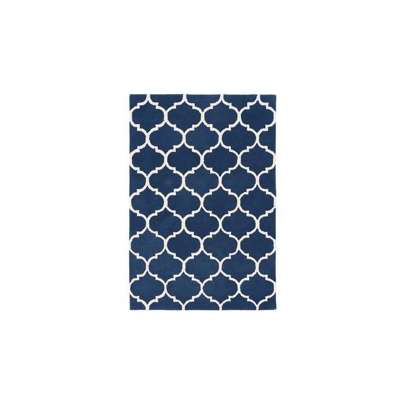 Tapis contemporain Picpus bleu