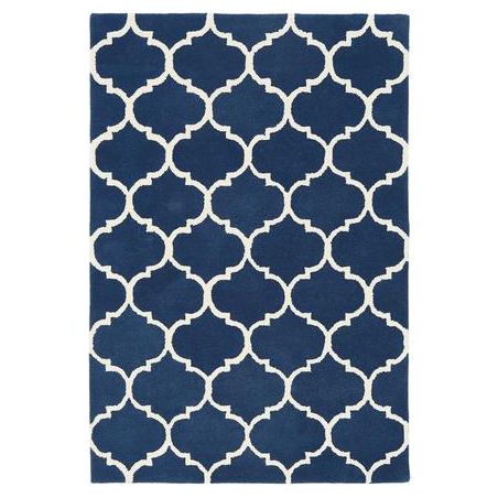 Tapis contemporain Picpus bleu