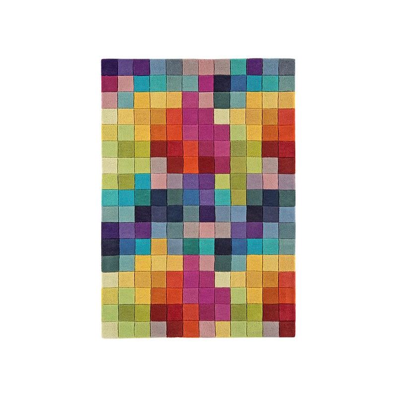 Tapis contemporain Auteuil box multicolore