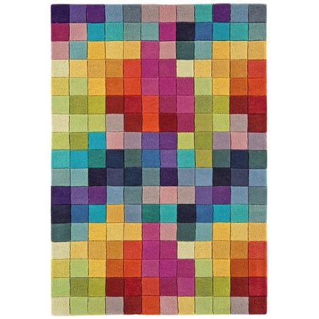 Tapis contemporain Auteuil box multicolore