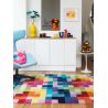 Tapis contemporain Auteuil box multicolore Tapis contemporain Auteuil box multicolore