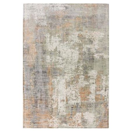 Tapis de salon moderne viscose tissé main Bercy corail 200 x 290 cm