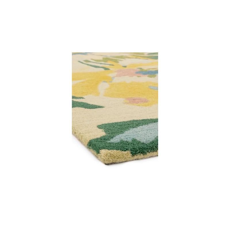 Tapis contemporain Jardin des Fleurs rose multi