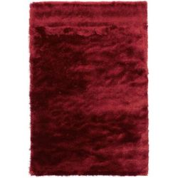 Tapis  de salon shaggy moderne Batignolles rouge